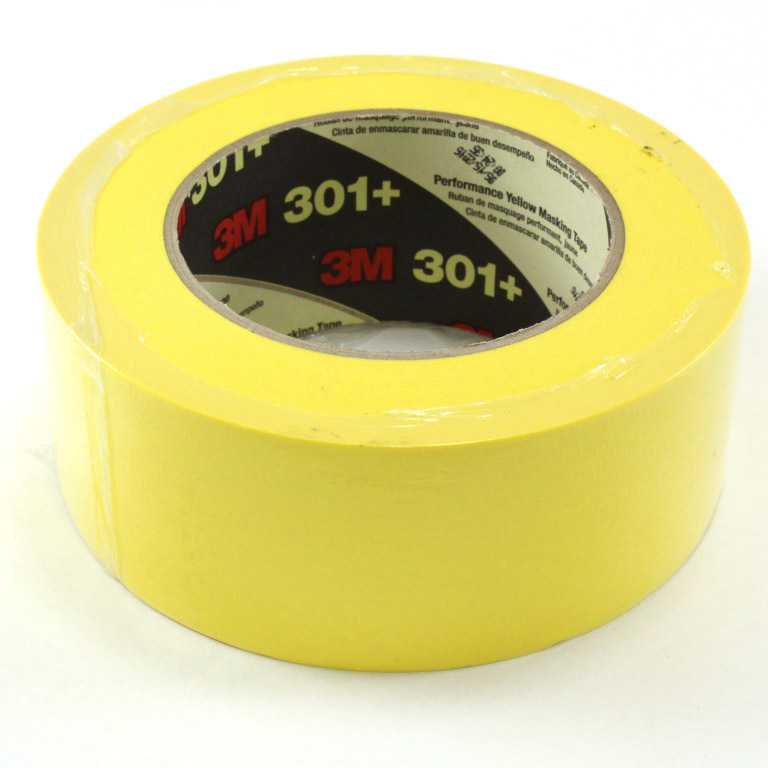 YELLOW MASKING TAPE 301 PLUS 48MMX55M 6.3MIL